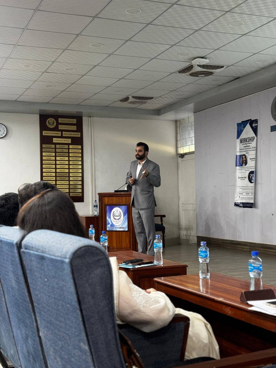 Audience attending a professional workshop delivered by Zeshan Saif